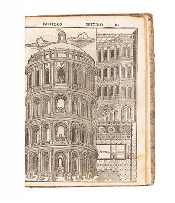 ARCHITECTURE  VITRUVIUS POLLIO, MARCUS. Architettura. Con il suo Co[m]mento et Figure. Vetruvio in Volgar Lingua.  1536